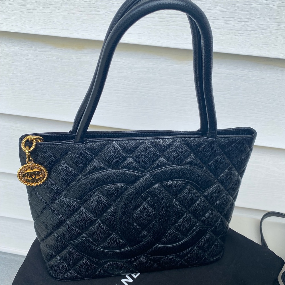 Chanel Caviar Gold Medallion Tote